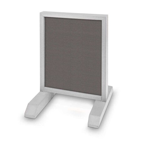 United Visual Products Sliding Door Indoor Enclosed Corkboard, 6 UV9026ACS-WHITE-BUFF